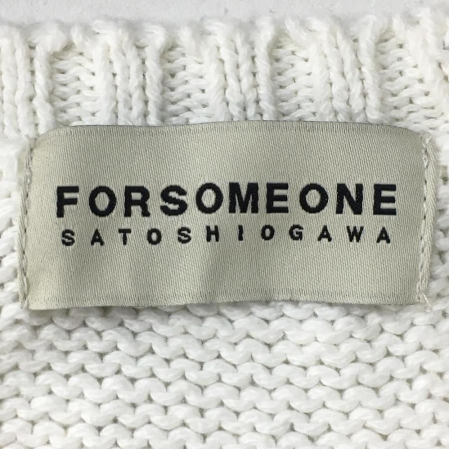 【美品】FORSOMEONE SATOSHIOGAWA フォーサムワン ニットセーター 白×グレー SATOSHIOGAWA ダメージ加工 48 メンズ ブランド2｜reonard｜06