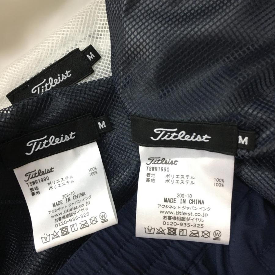 【新品】20％OFF〜TITLEIST タイトリスト レインウェア3点セット(ジャケット×スカート×パンツ) 白×ネイビー レディース M ゴルフウェア｜reonard｜08