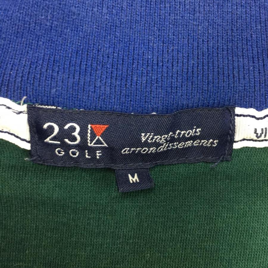 23区GOLF 23区ゴルフ ジャケットブルゾン グリーン×ブルー 刺しゅう