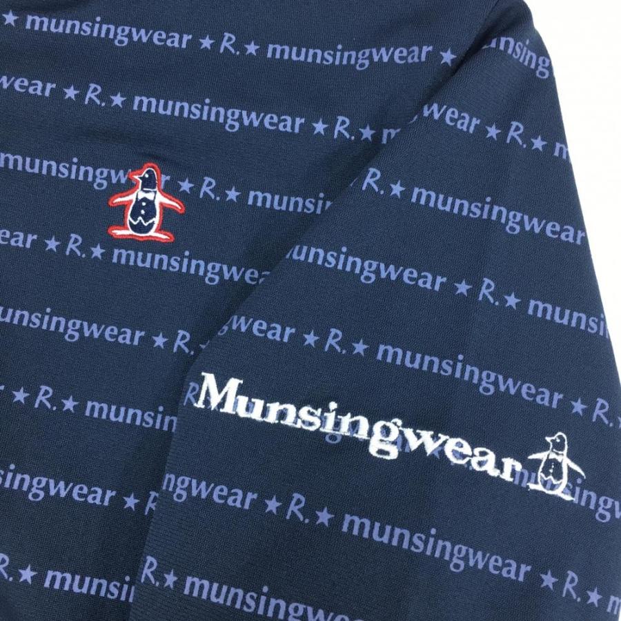 Munsingwear（マンシングウェア） 長袖ハイネックシャツ ネイビー ロゴ