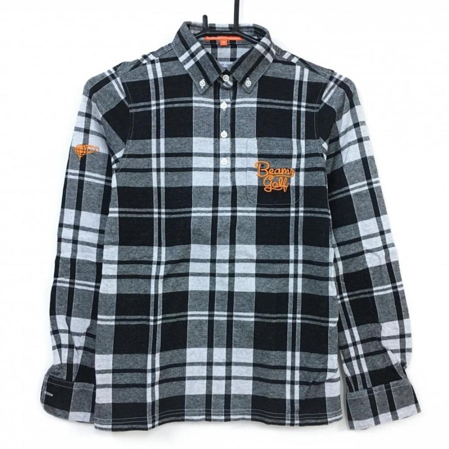 超美品】BEAMS GOLF ビームスゴルフ 長袖シャツ 黒×ライトグレー