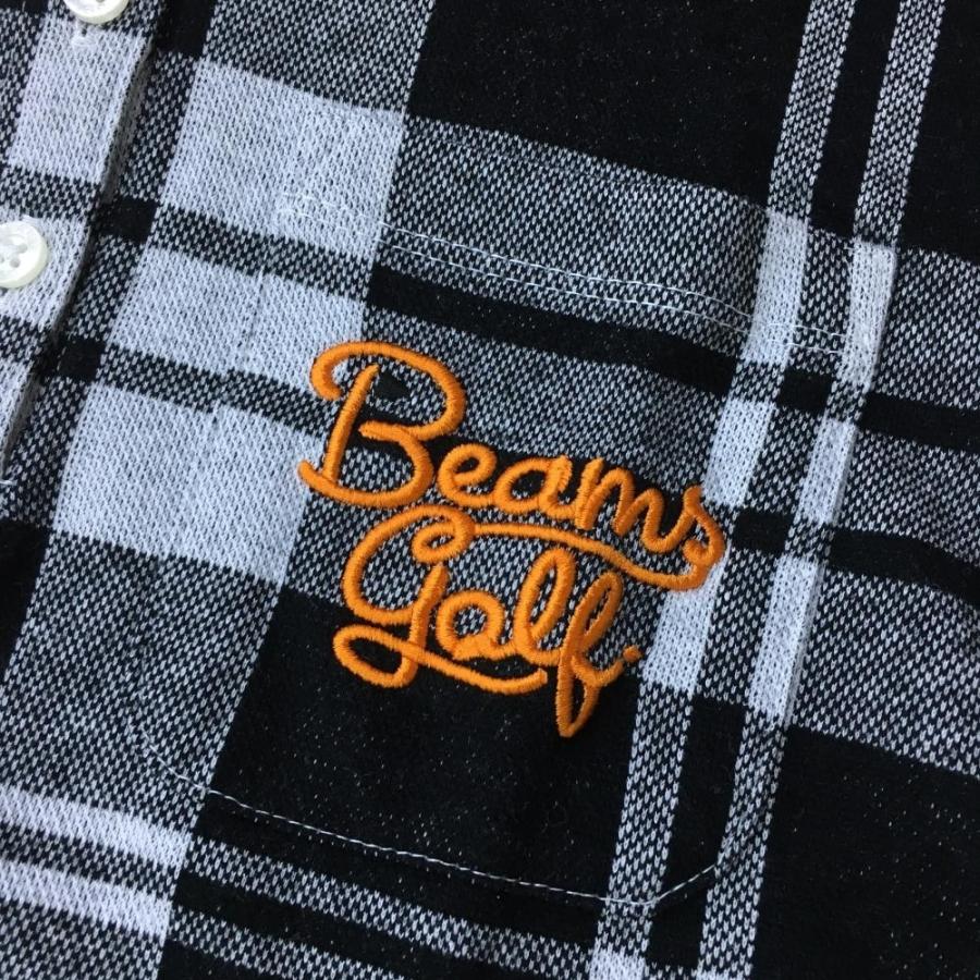 超美品】BEAMS GOLF ビームスゴルフ 長袖シャツ 黒×ライトグレー