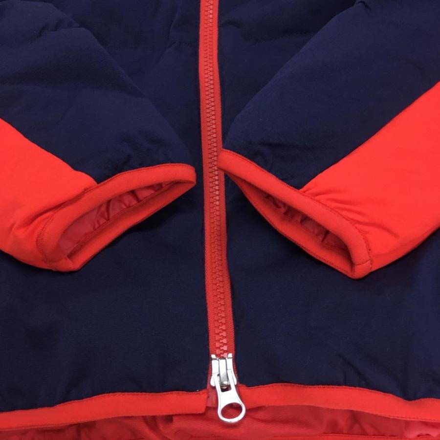 新品)le coq sportif ルコック ダウンジャケット ネイビー×レッド ロゴ