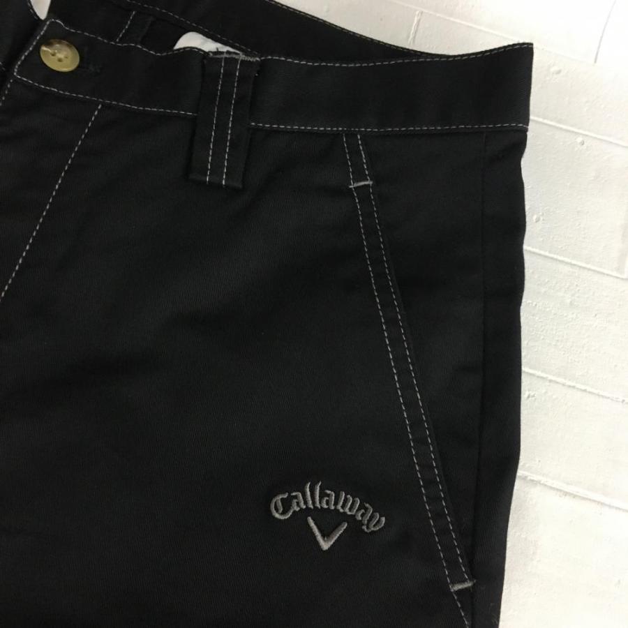 Callaway（キャロウェイ） カーゴパンツ 黒 ロゴ刺しゅう ステッチ