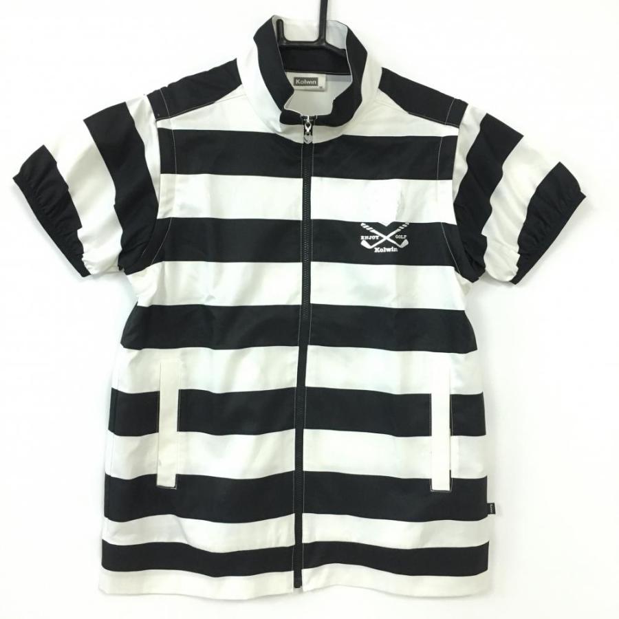 10 Off価格 Kolwin コルウィン 2way半袖ジャケットブルゾンベスト 黒 白 ボーダー 袖着脱可 レディース ｍ ゴルフウェア 1 レオナード 通販 Yahoo ショッピング