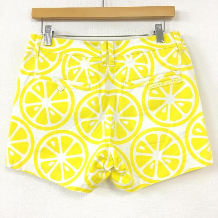 超美品】PEARLY GATES パーリーゲイツ ショートパンツ イエロー×白
