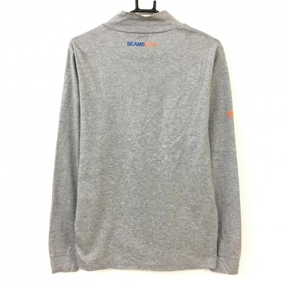 BEAMS GOLF 長袖ハイネックシャツ L グレー BEAMS ビームスゴルフ 長袖ハイネックシャツ グレー×ライト