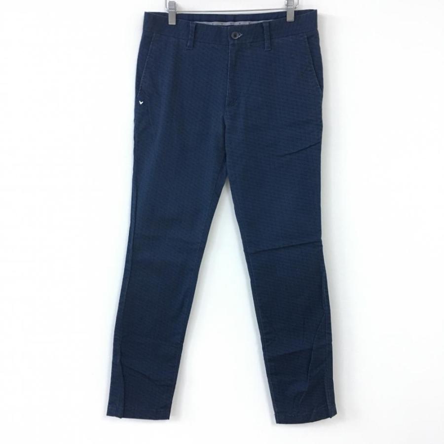 キャロウェイ パンツ ネイビー×グリーン 総柄 ストレッチ メンズ M
