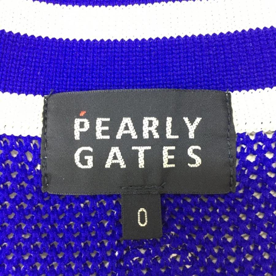 サイズ：1 PEARLY GATES パーリーゲイツ  ニットベスト ワッペン  グレー系 [240101467072] ゴルフウェア レディース ストスト サイズ：1 PEARLY GATES パーリーゲイツ ニットベスト ワッペン