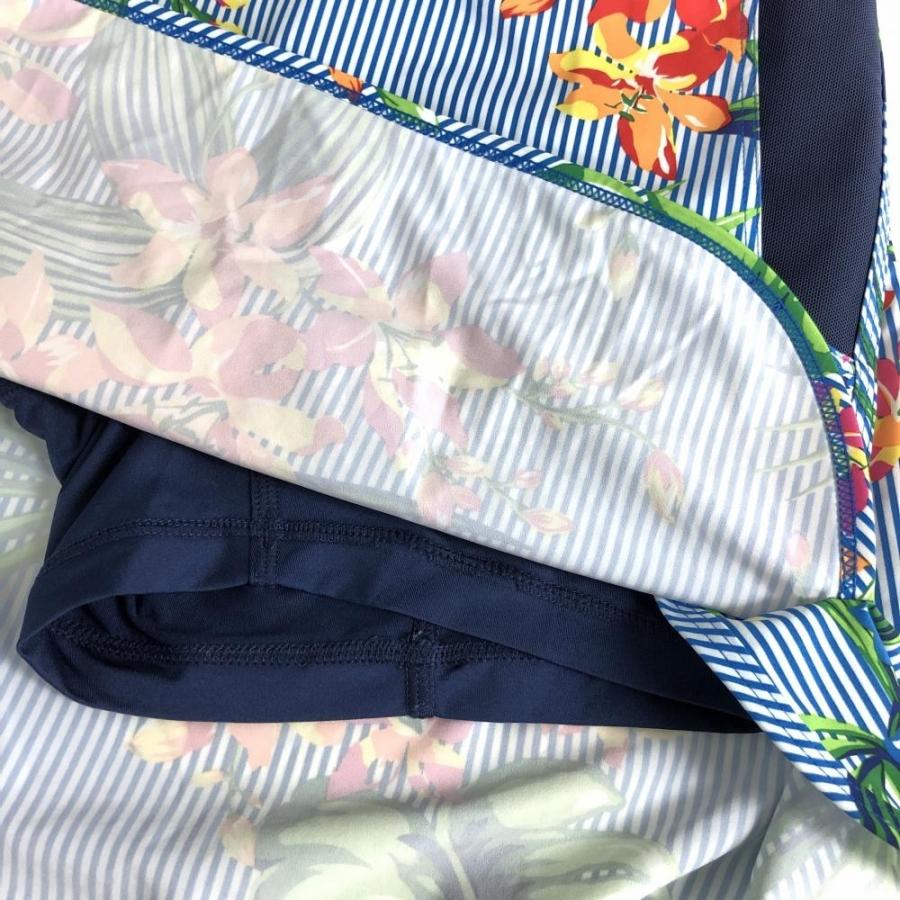 【新品未使用】RLXゴルフ 花柄スカート S タグ付き 現行 近年モデル RLX RLXラルフローレン スカート ネイビー×レッド ストライプ×花柄