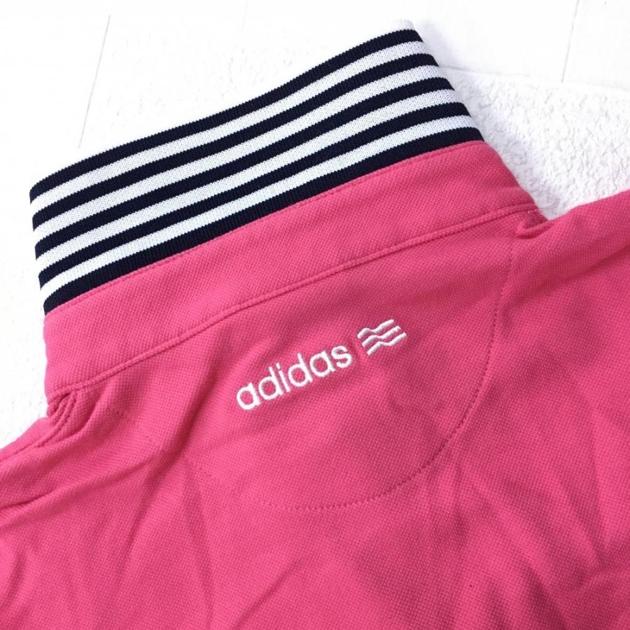 60%OFF価格／(超美品)adidas アディダス 半袖ポロシャツ ピンク