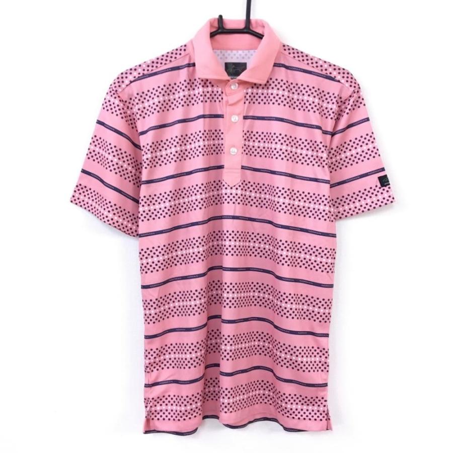 70 Off価格 超美品 Gregnorman グレッグノーマン 半袖ポロシャツ サーモンピンク ネイビー ドット柄 総柄 メンズ Medium ゴルフウェア 1 レオナード 通販 Yahoo ショッピング