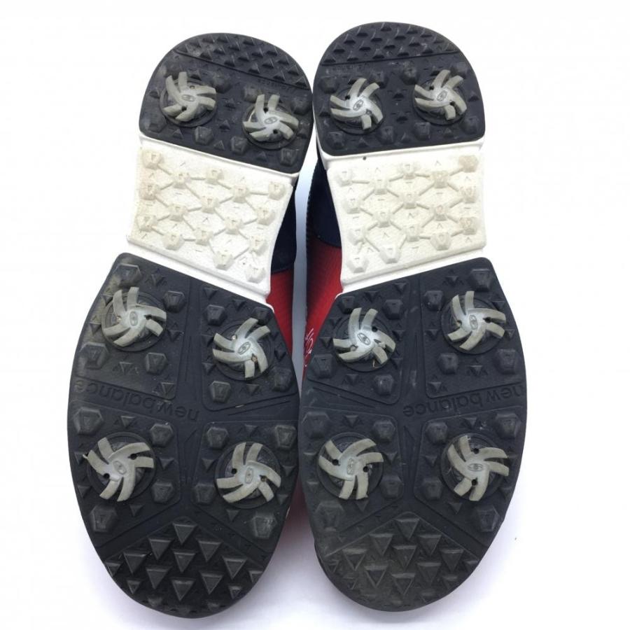美品】New Balance ニューバランス ゴルフシューズ レッド×ネイビー