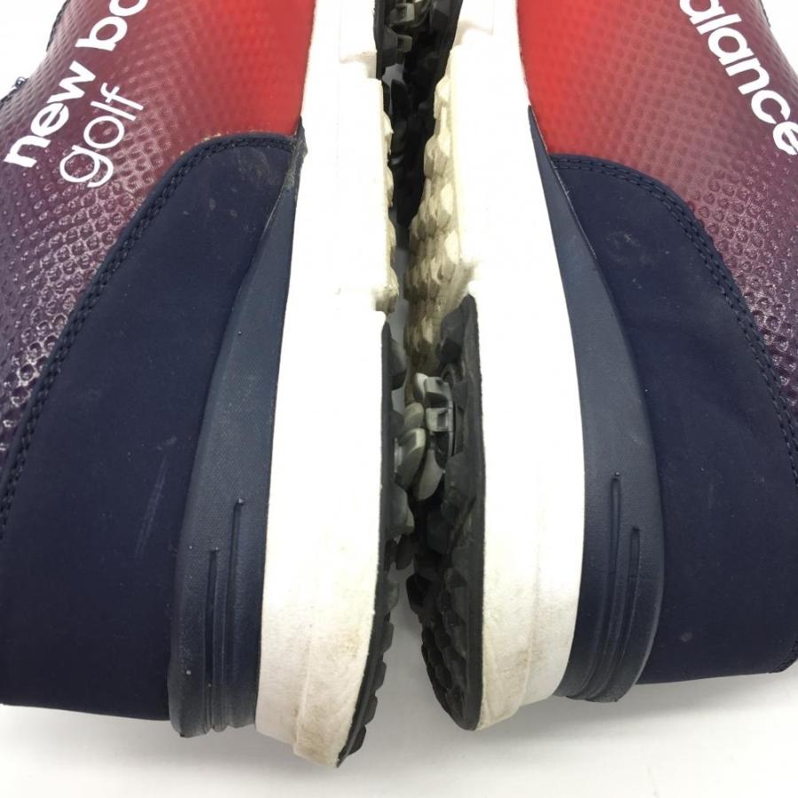 美品】New Balance ニューバランス ゴルフシューズ レッド×ネイビー