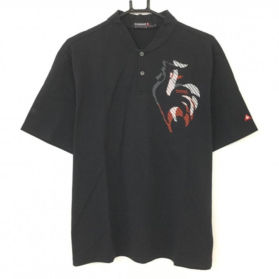 50 Off価格 美品 Le Coq Sportif ルコック 半袖ポロシャツ 黒 ロゴプリント スタンドカラー メンズ Ll ゴルフウェア 1 レオナード 通販 Yahoo ショッピング