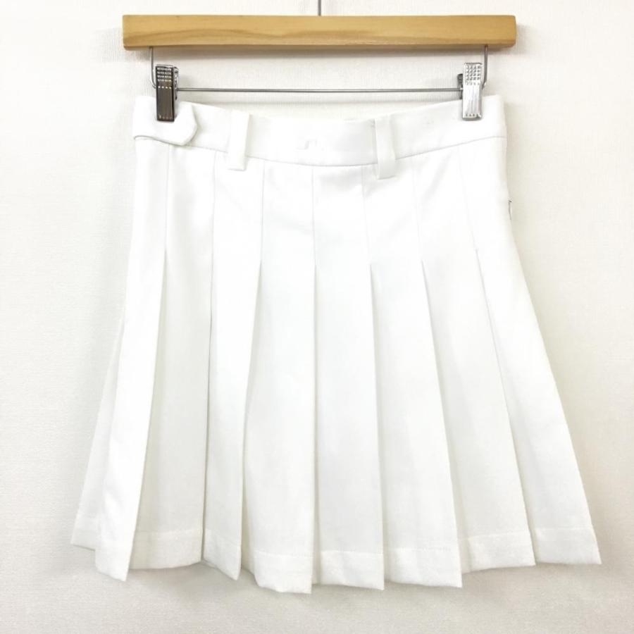 J．LINDEBERG ジェイリンドバーグ プリーツスカート 白 内側インナー