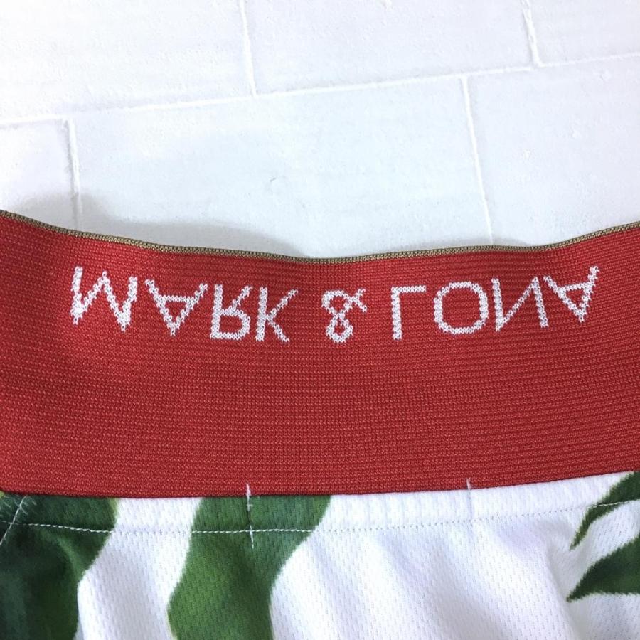MARK&LONA マークアンドロナ 半袖ポロシャツ 白×グリーン MARK&LONA マークアンドロナ 半袖ポロシャツ 白×グリーン