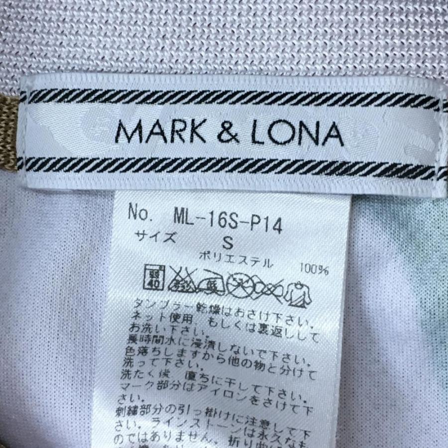 MARK&LONA マークアンドロナ 半袖ポロシャツ 白×グリーン MARK&LONA マークアンドロナ 半袖ポロシャツ 白×グリーン