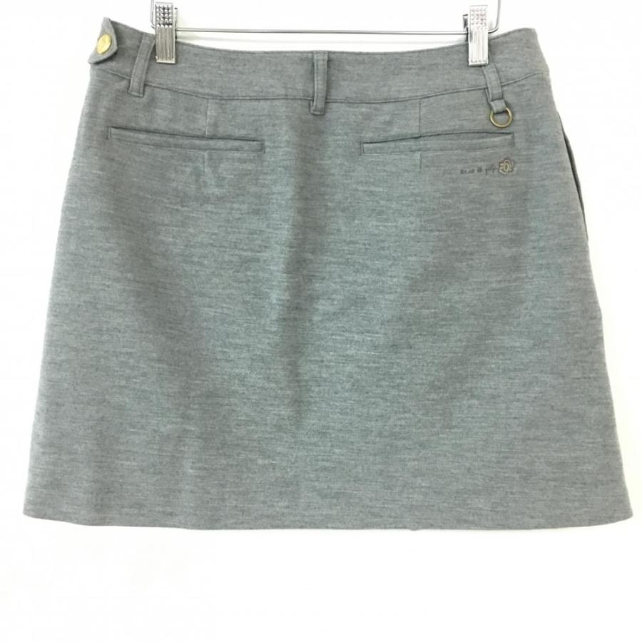 ZOY ゾーイ ニットスカート グレー 裏地付き ウール混 シンプル