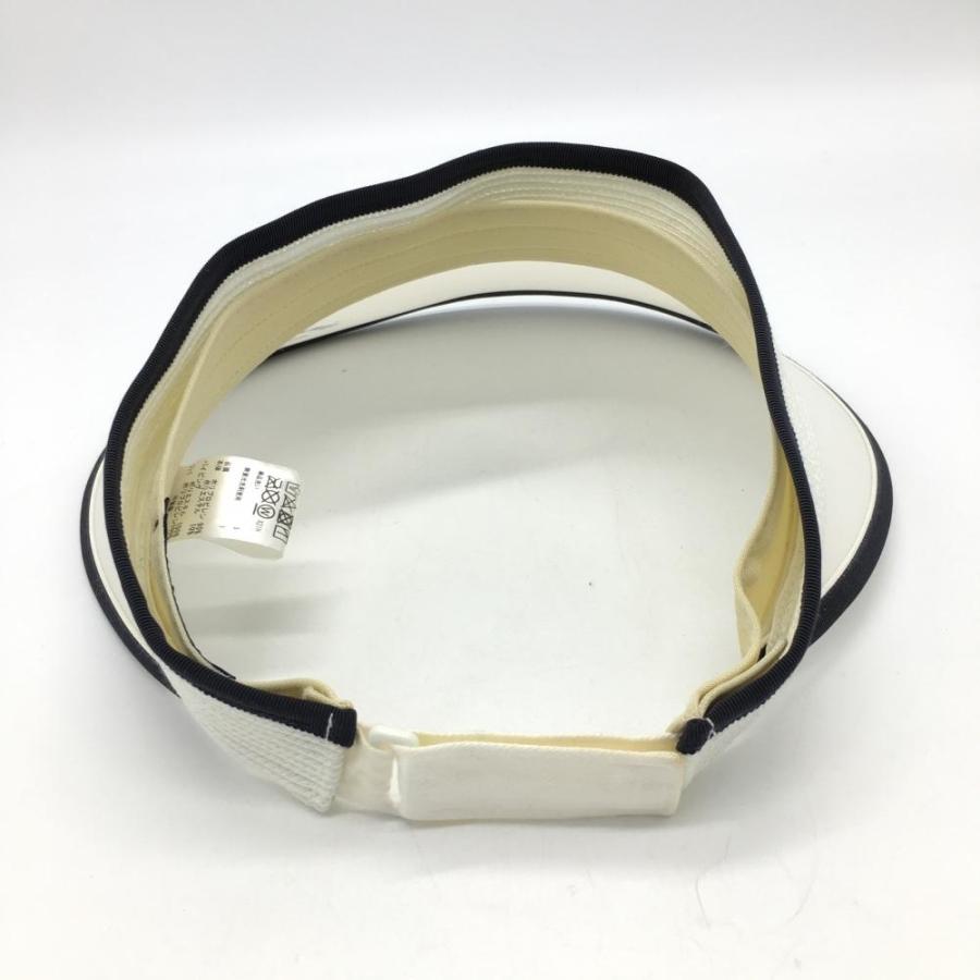 ☆30%OFF価格☆23区 23区ゴルフ つば広サンバイザー 白×ネイビー