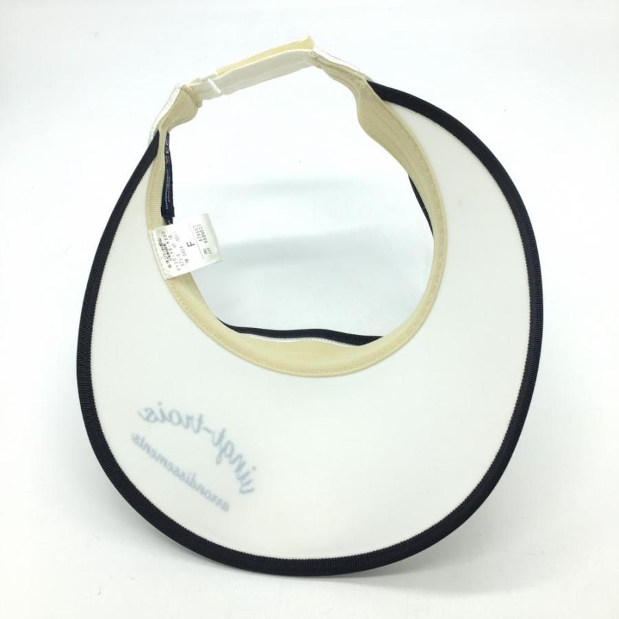 ☆30%OFF価格☆23区 23区ゴルフ つば広サンバイザー 白×ネイビー