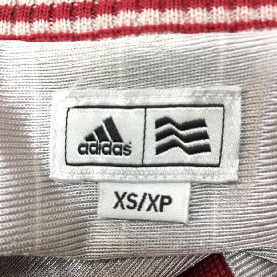 adidas（アディダス） ニットブルゾン レッド×白×黒 裏地付き ウール混