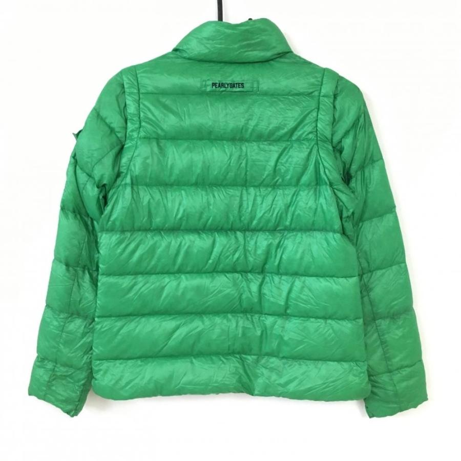 PEARLY GATES パーリーゲイツ 2WAYダウンジャケット グリーン M 超美品】PEARLY GATES パーリーゲイツ ナイロンダウンジャケット