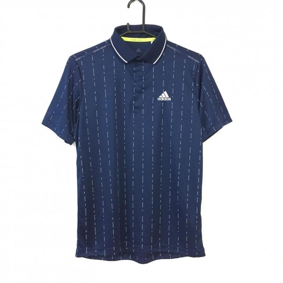 adidas ネイビー ストライプ ポロシャツ 40%OFF価格／(新品)45％OFF〜adidas アディダス 半袖ポロシャツ