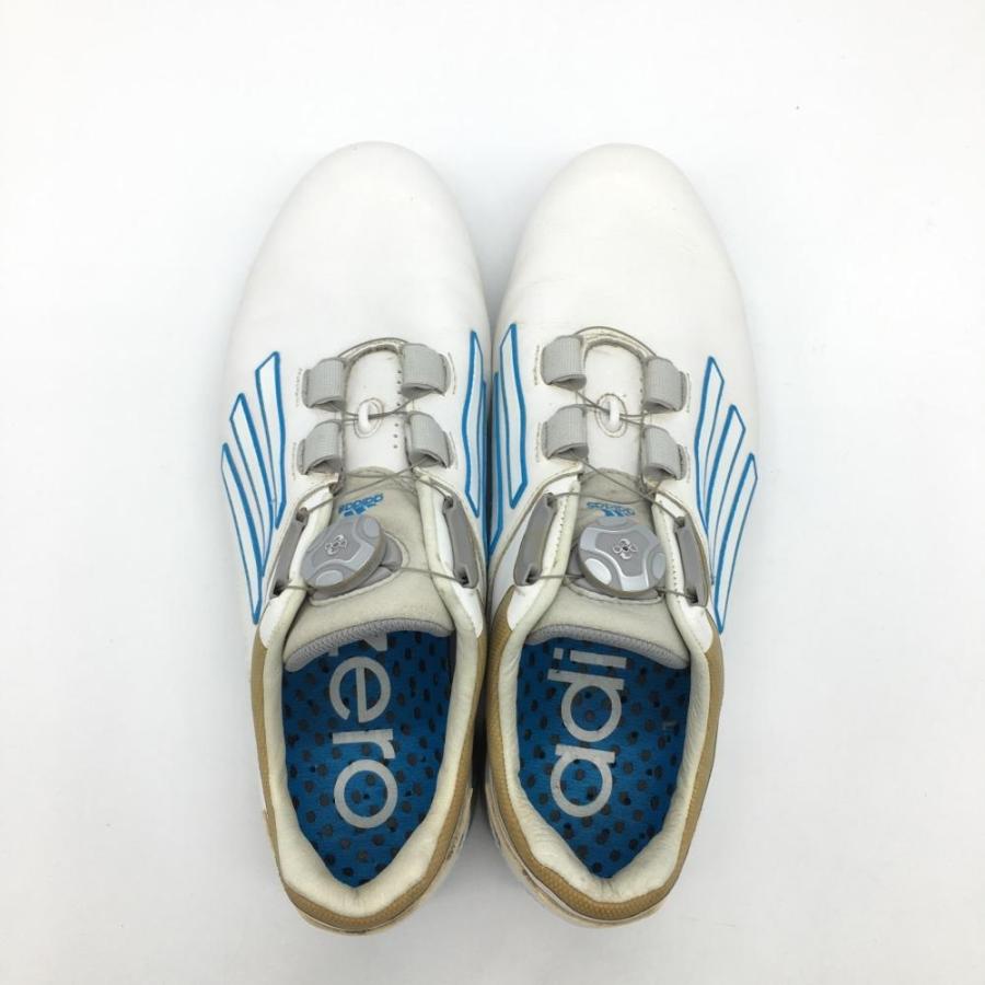 30%OFF価格／adidas アディダス ゴルフシューズ 白×ライトブルー