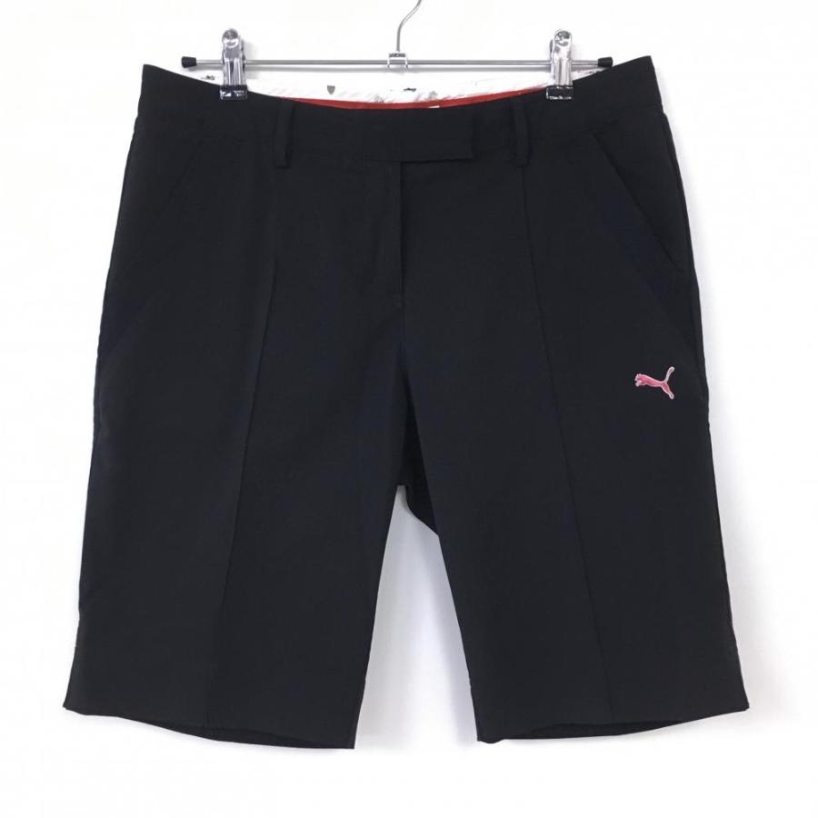 PUMA プーマ ハーフパンツ 黒 シンプル ロゴマーク レディース L