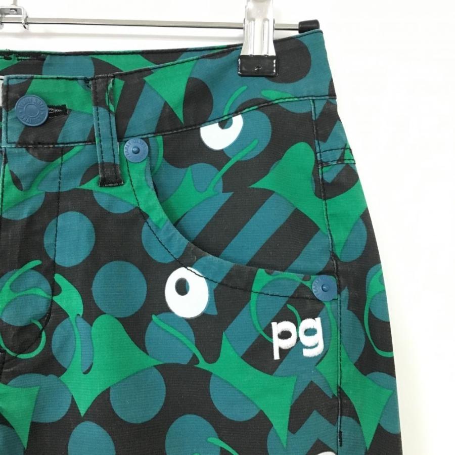 PEARLY GATES パーリーゲイツ パンツ グリーン×黒 カメレオン柄 総柄