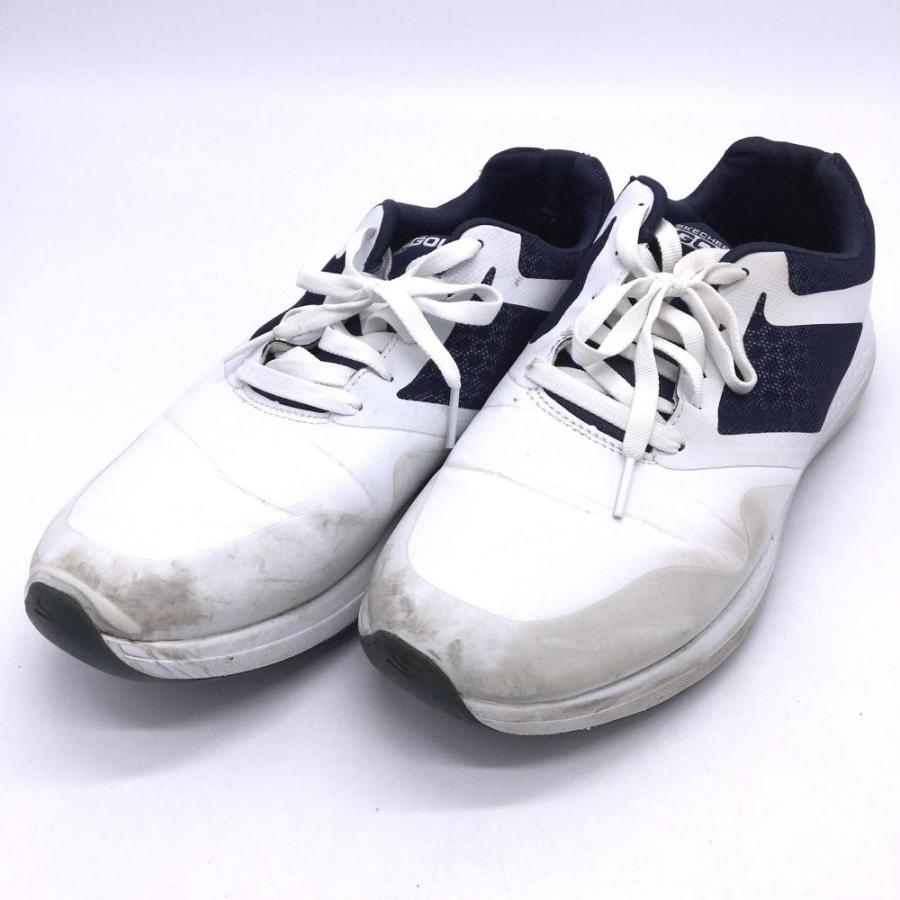 スケッチャーズ ゴルフシューズ 白×ネイビー SN54542 メンズ 26 ゴルフ
