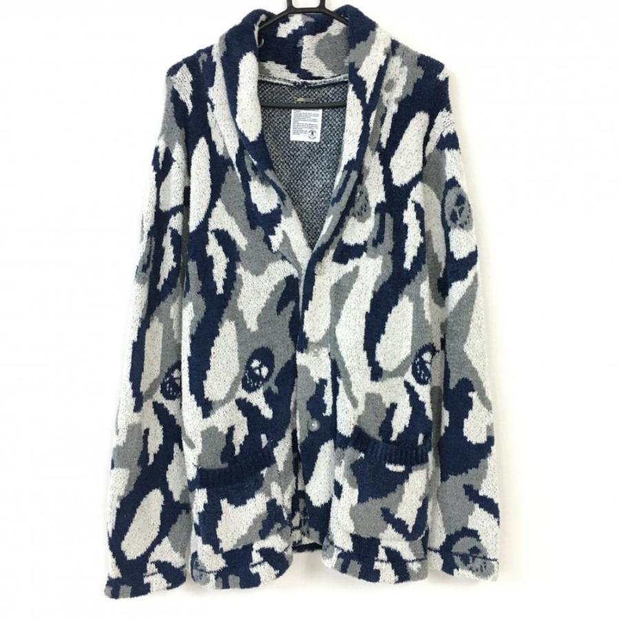 美品】MARK＆LONA マークアンドロナ ニットカーディガン ネイビー  