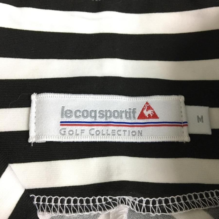 超美品】le coq sportif ルコック ノースリーブワンピース 黒×白 斜め
