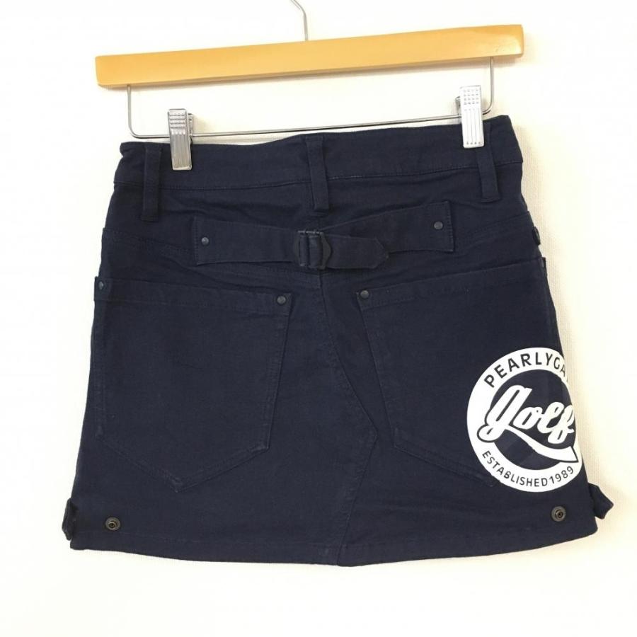 パーリーゲイツ スカート　ストラップ付　ネイビー PEARLY GATES パーリーゲイツ ストレッチスカート ネイビー バック