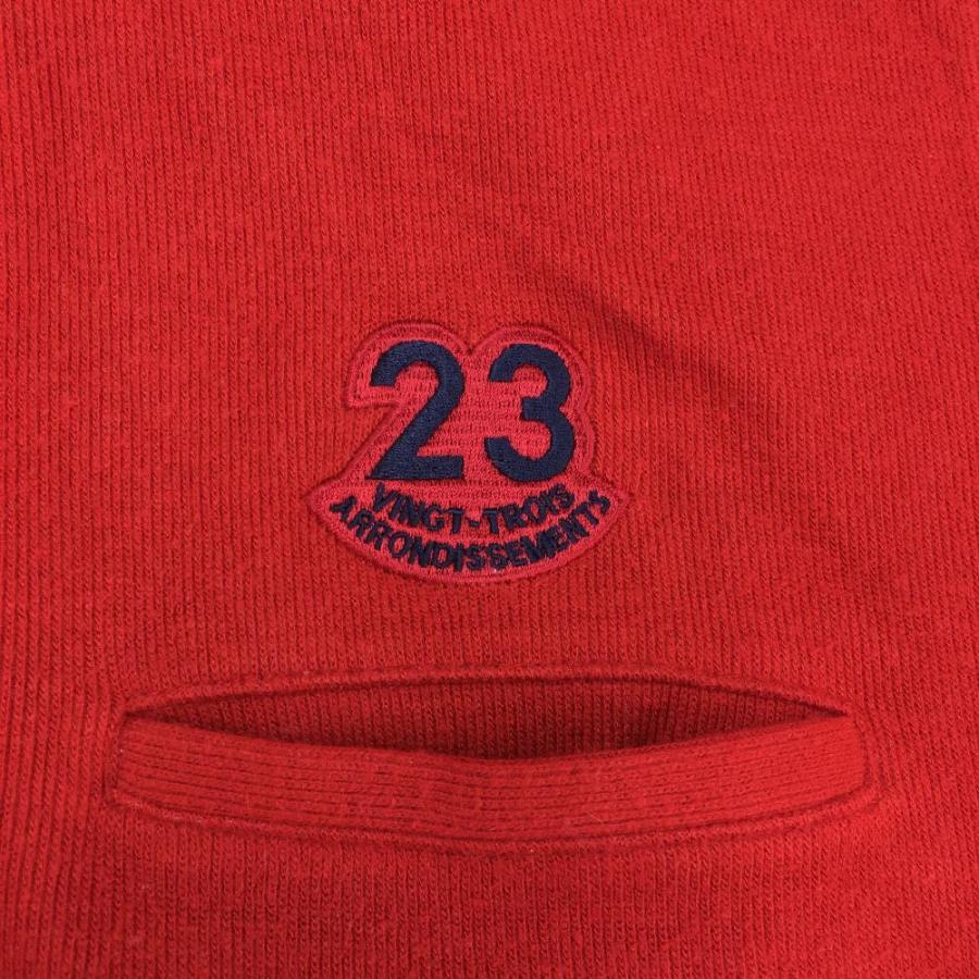 23区GOLF 23区スポーツ 長袖ポロシャツ レッド×ネイビー 襟ギンガム