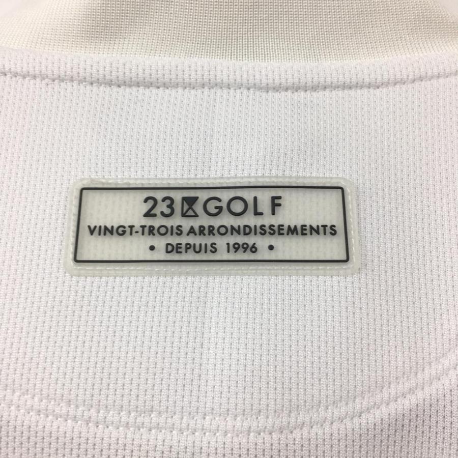 23区GOLF 23区ゴルフ 切替ジャケットブルゾン 白×アイボリー センター