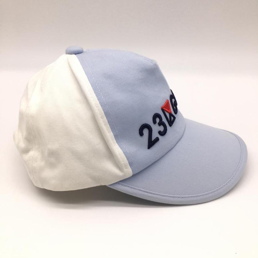 23区GOLF 23区ゴルフ キャップ ライトブルー×白 バイカラー 立体ロゴ F