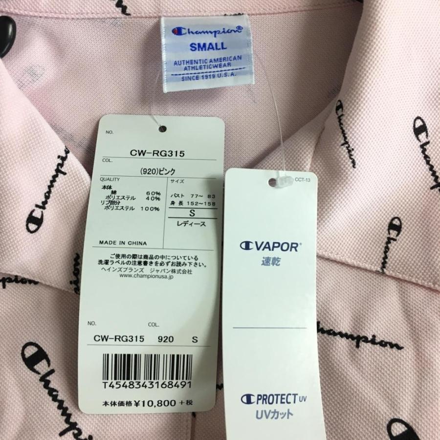 激安正規 40 Off価格 新品 Champion チャンピオン ワンピース ライトピンク 黒 ロゴ 総柄 レディース Small ゴルフウェア Wantannas Go Id