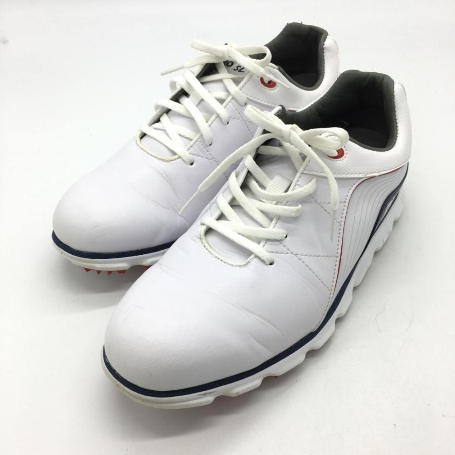 美品】FootJoy フットジョイ ゴルフシューズ 白×ネイビー スパイクレス 