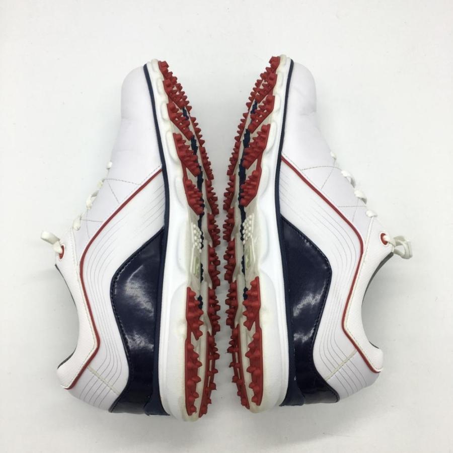 美品】FootJoy フットジョイ ゴルフシューズ 白×ネイビー スパイクレス 