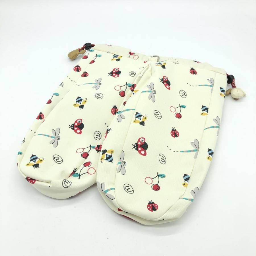 超美品】M・U SPORTS MUスポーツ シューズケース アイボリー×レッド