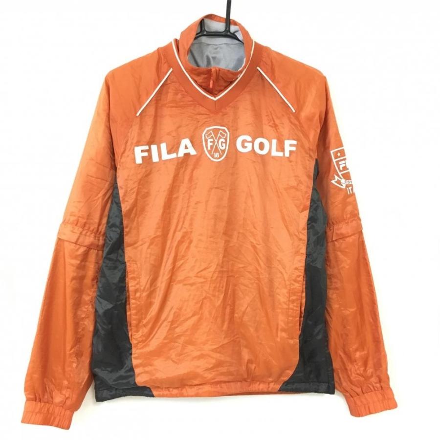 FILA（フィラ） フィラゴルフ 4WAYスニード ブルゾン オレンジ×黒 細