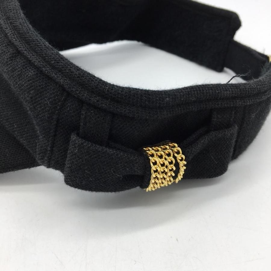 MARK&LONA サンバイザー　リボン　レディース　ブラック　スカル マークアンドロナ サンバイザー リボン レディース ブラック スカル