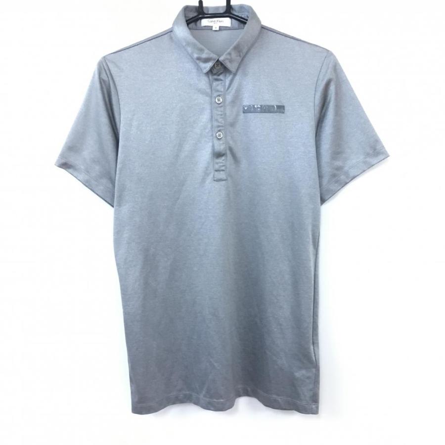 カルバンクラインゴルフ 半袖ポロシャツ グレー シンプル メンズ M ゴルフウェア Calvin Klein／70OFF価格 1