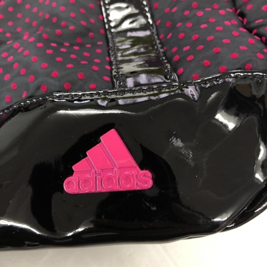 40%OFF価格／(美品)adidas アディダス ビックトートバッグ 黒×ピンク