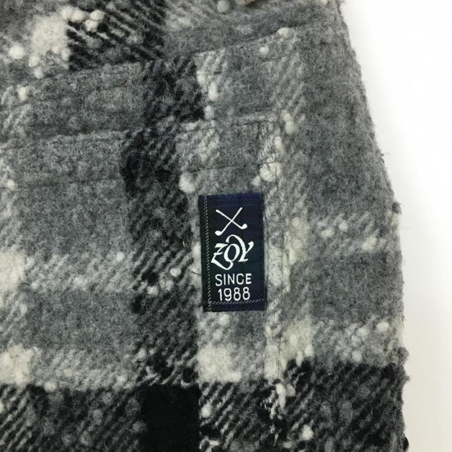 ZOY ゾーイ スカート グレー×黒 チェック柄 総柄 ウール混 レディース