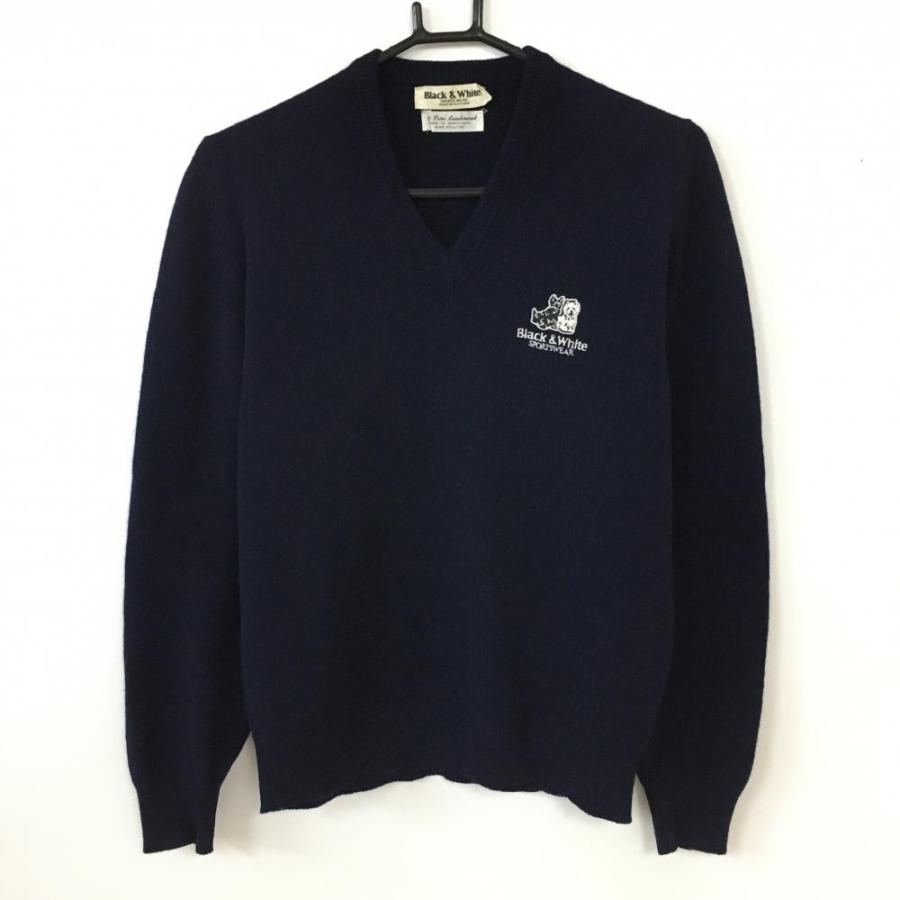 【美品】Black＆Whiteブラック＆ホワイト　ニットセータートレーナー ☆20%OFF価格☆【美品】Black＆White ブラックアンドホワイト 長袖