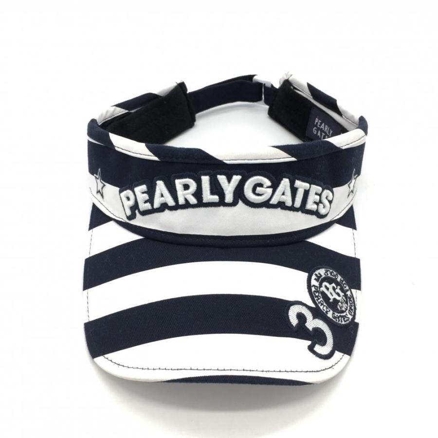 ☆40%OFF価格☆PEARLY GATES パーリーゲイツ サンバイザー ネイビー×白
