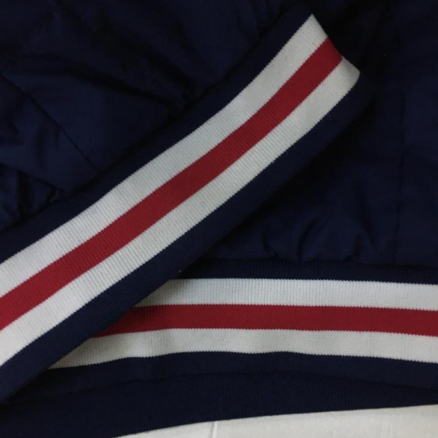 Kappa カッパ 2WAY中綿ジャケット ネイビー×レッド ワッペン